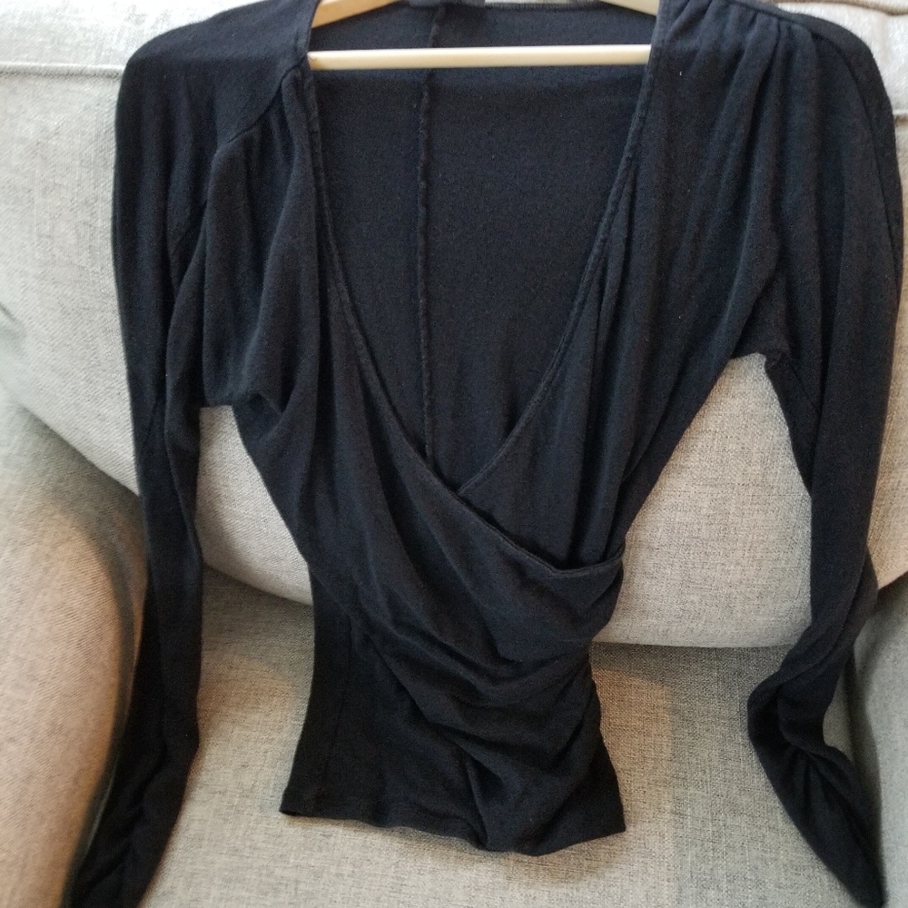 Michael Stars faux wrap shirt